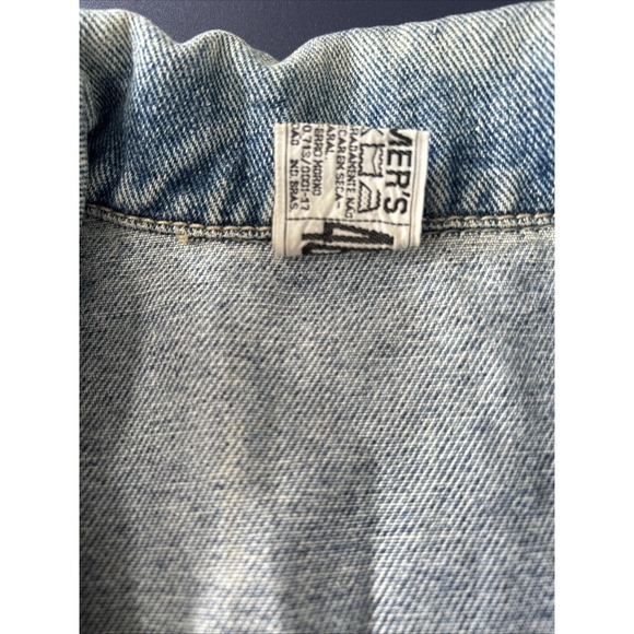 Samers‎ Denim Jean Jacket Womens Medium Rare Y2K 90s 2000 Bomber - Picture 10 of 13